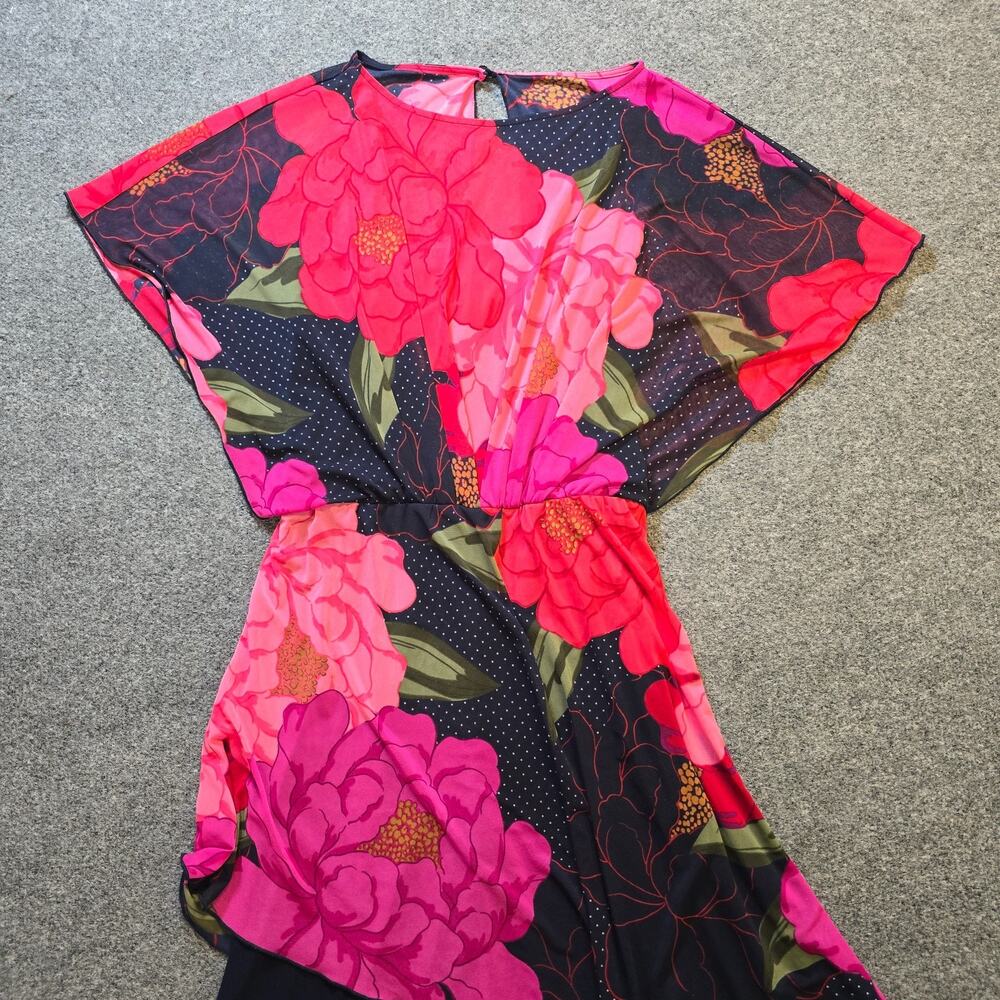Joseph Ribkoff Jumpsuit Womens Size 8 Pink Floral Wide Leg Colorful Flowy Casual
